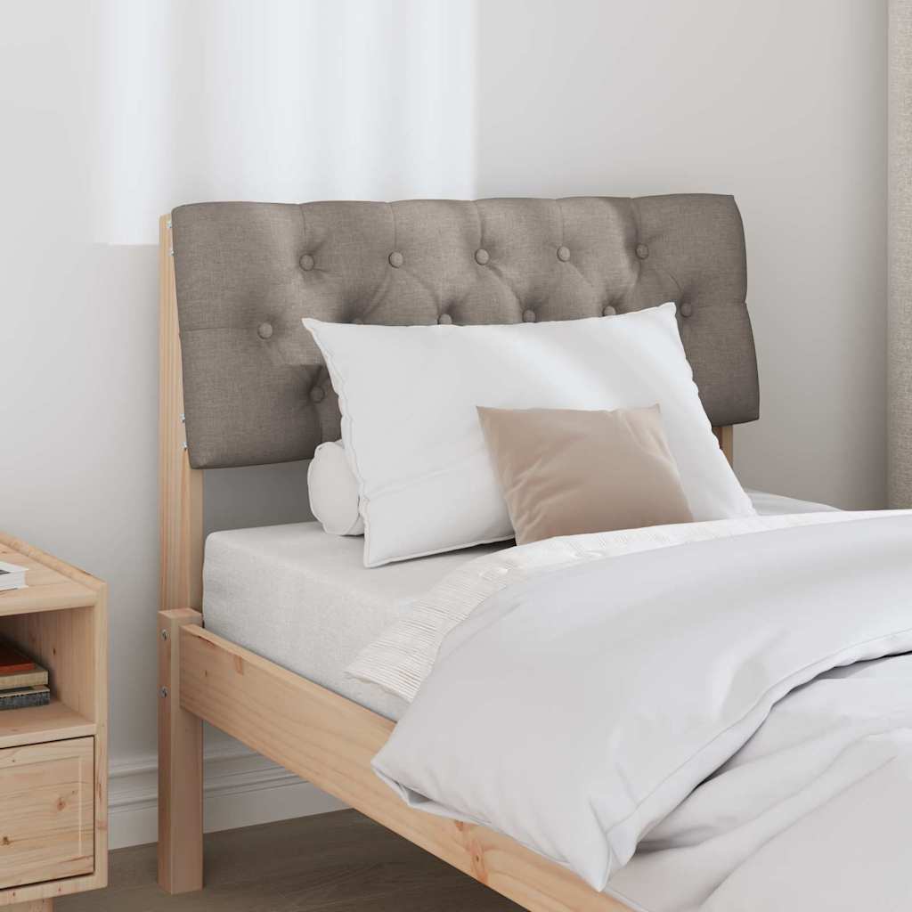 Ταπετσαρισμένο κεφαλάρι Taupe 75 cm Στερεά ξυλεία πεύκου