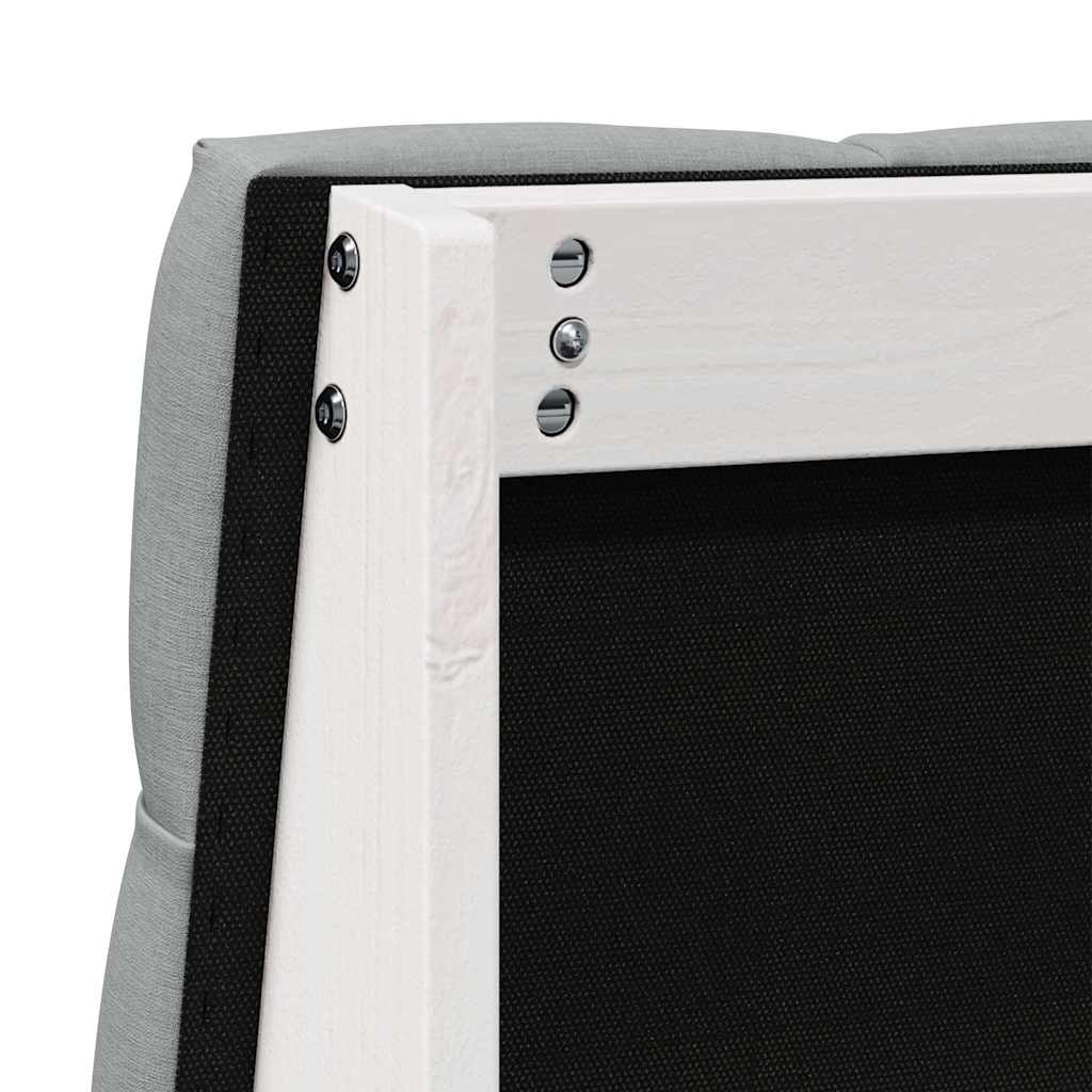 Ταπετσαρισμένο κεφαλάρι Ανοιχτό γκρι 75 cm Στερεά ξυλεία πεύκου