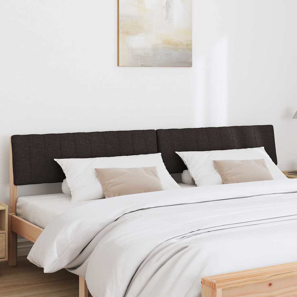 Ταπετσαρισμένο κεφαλάρι Μαύρο 200 cm Στερεά ξυλεία πεύκου