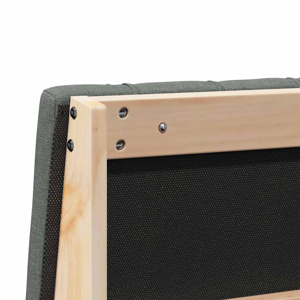 Ταπετσαρισμένο κεφαλάρι Σκούρο Γκρι 160 cm Στερεά ξυλεία πεύκου