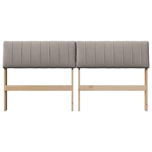 Ταπετσαρισμένο κεφαλάρι Taupe 150 cm Στερεά ξυλεία πεύκου