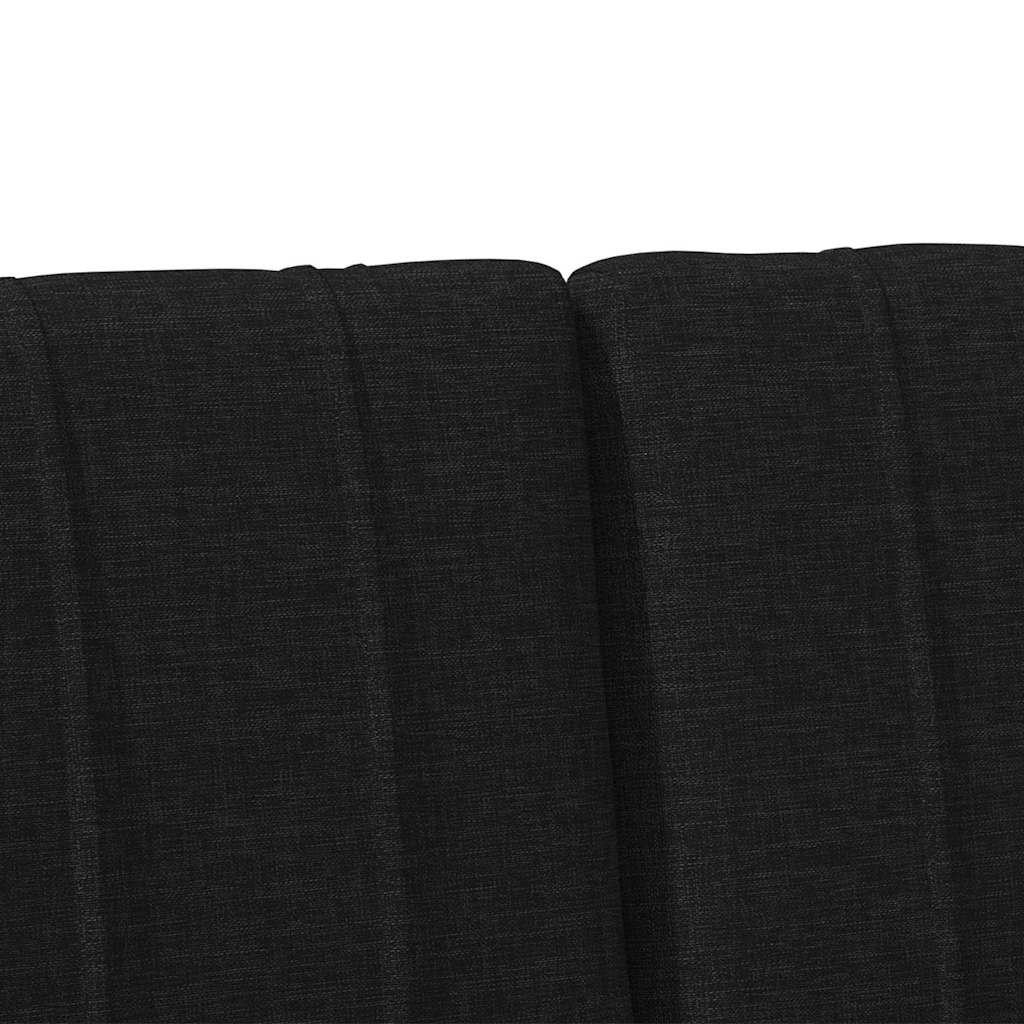 Ταπετσαρισμένο κεφαλάρι Μαύρο 140 cm Στερεά ξυλεία πεύκου