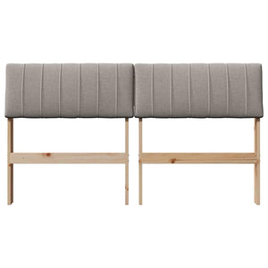 Ταπετσαρισμένο κεφαλάρι Taupe 140 cm Στερεά ξυλεία πεύκου