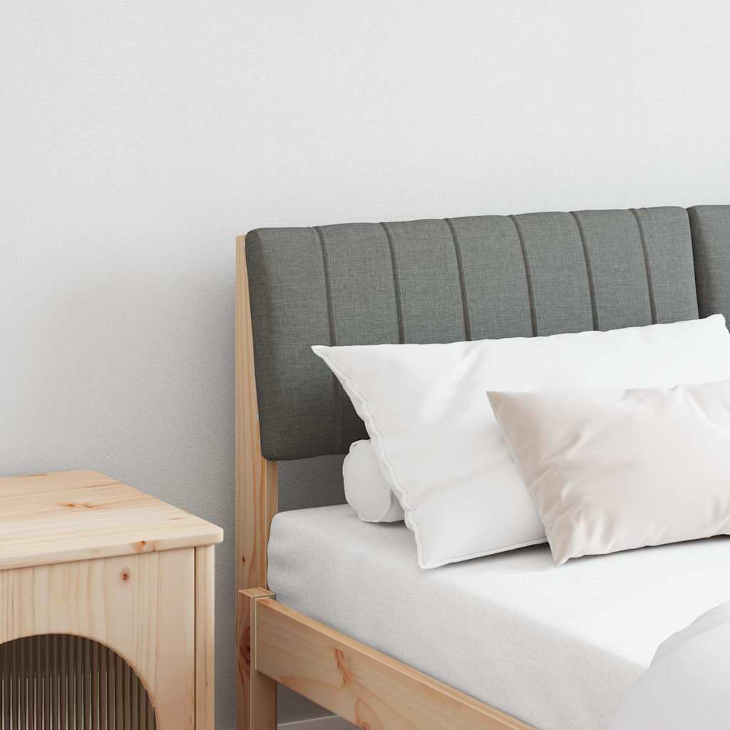 Ταπετσαρισμένο κεφαλάρι Σκούρο Γκρι 135 cm Στερεά ξυλεία πεύκου