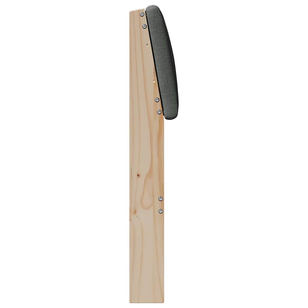 Ταπετσαρισμένο κεφαλάρι Σκούρο Γκρι 135 cm Στερεά ξυλεία πεύκου