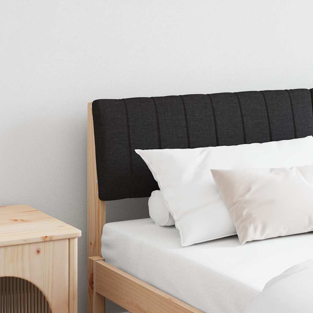 Ταπετσαρισμένο κεφαλάρι Μαύρο 135 cm Στερεά ξυλεία πεύκου