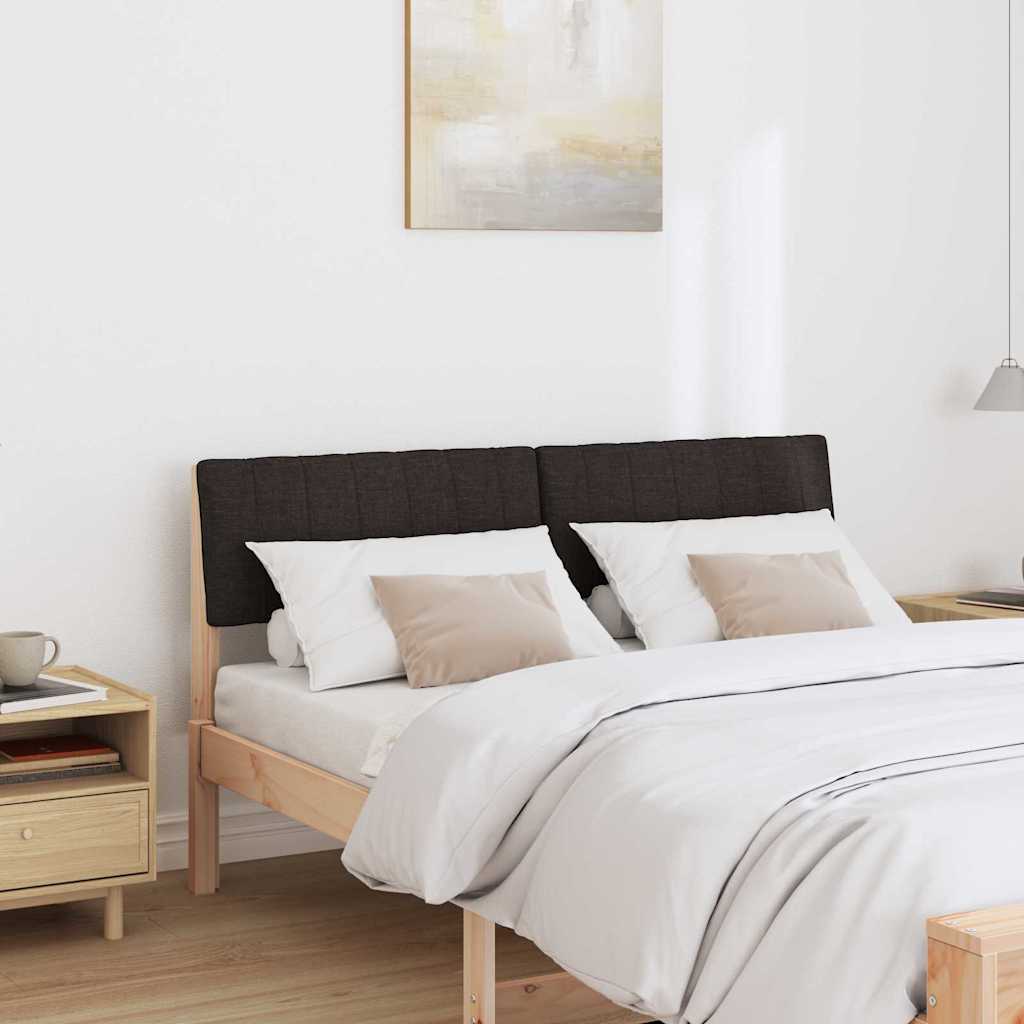 Ταπετσαρισμένο κεφαλάρι Μαύρο 135 cm Στερεά ξυλεία πεύκου