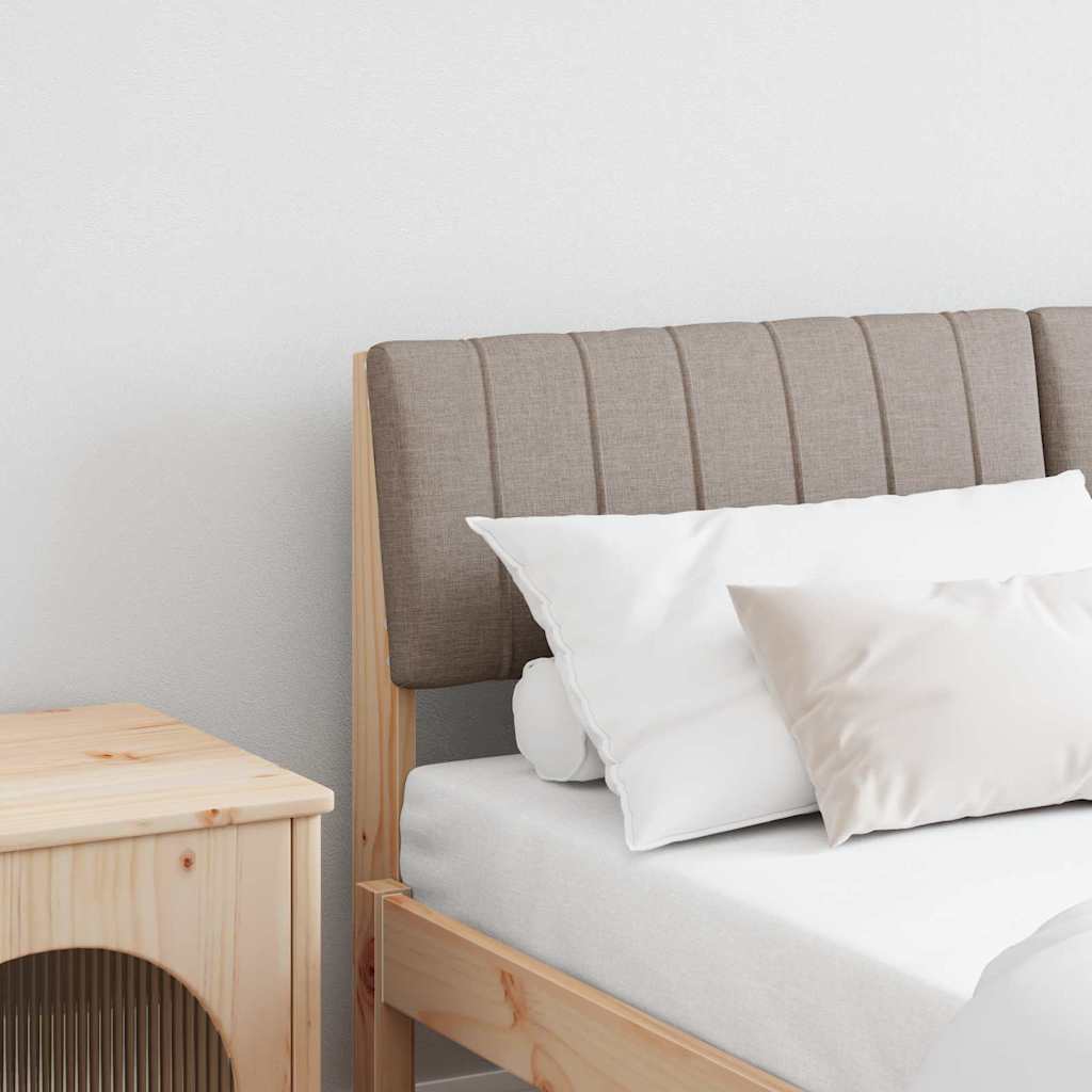 Ταπετσαρισμένο κεφαλάρι Taupe 135 cm Στερεά ξυλεία πεύκου