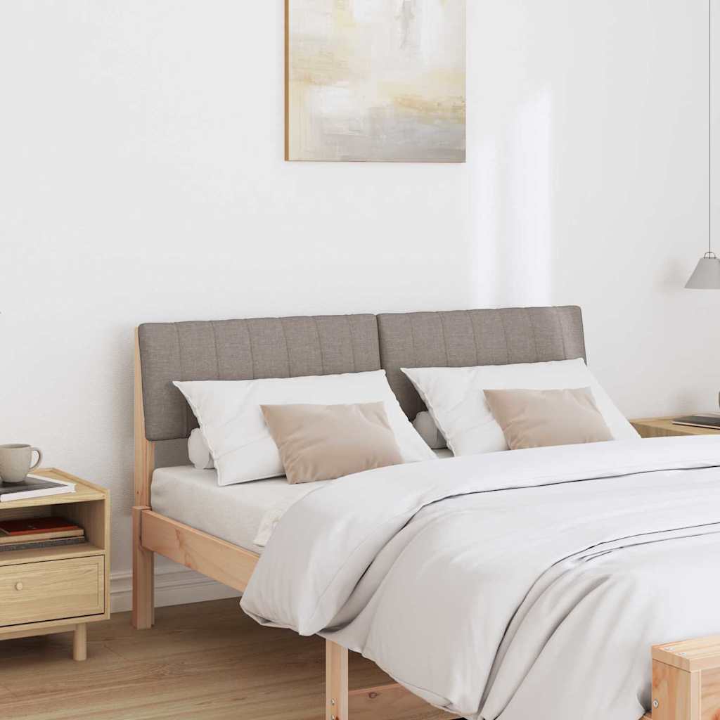 Ταπετσαρισμένο κεφαλάρι Taupe 135 cm Στερεά ξυλεία πεύκου
