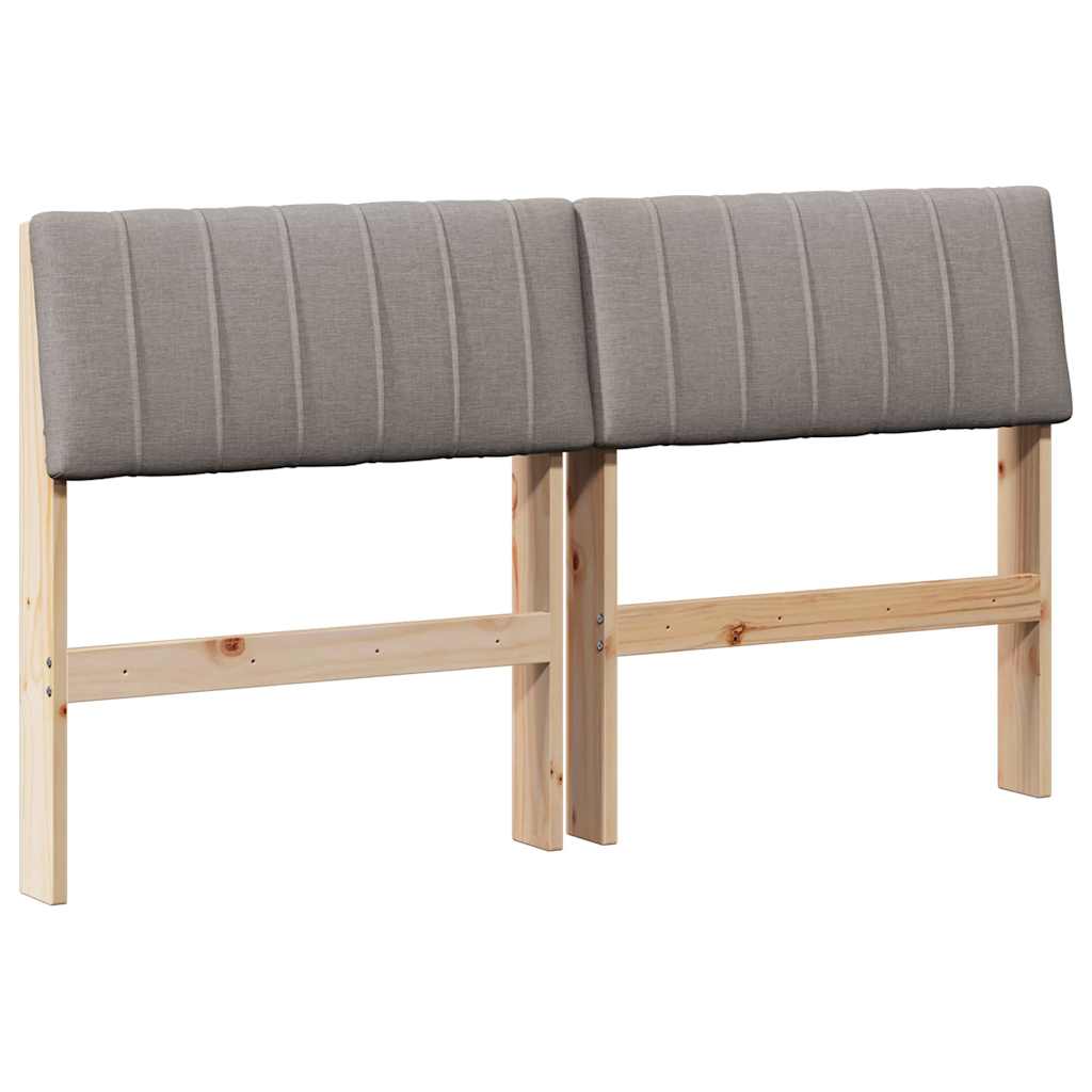 Ταπετσαρισμένο κεφαλάρι Taupe 135 cm Στερεά ξυλεία πεύκου