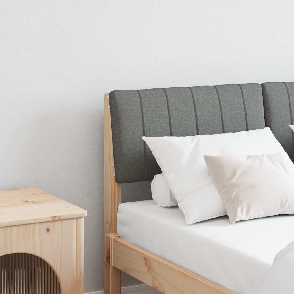 Ταπετσαρισμένο κεφαλάρι Σκούρο Γκρι 120 cm Στερεά ξυλεία πεύκου