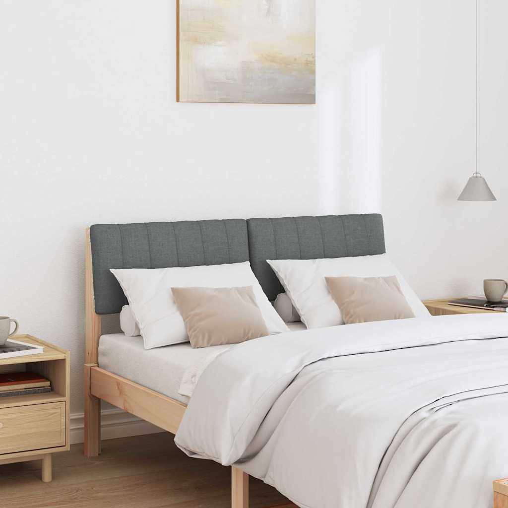 Ταπετσαρισμένο κεφαλάρι Σκούρο Γκρι 120 cm Στερεά ξυλεία πεύκου