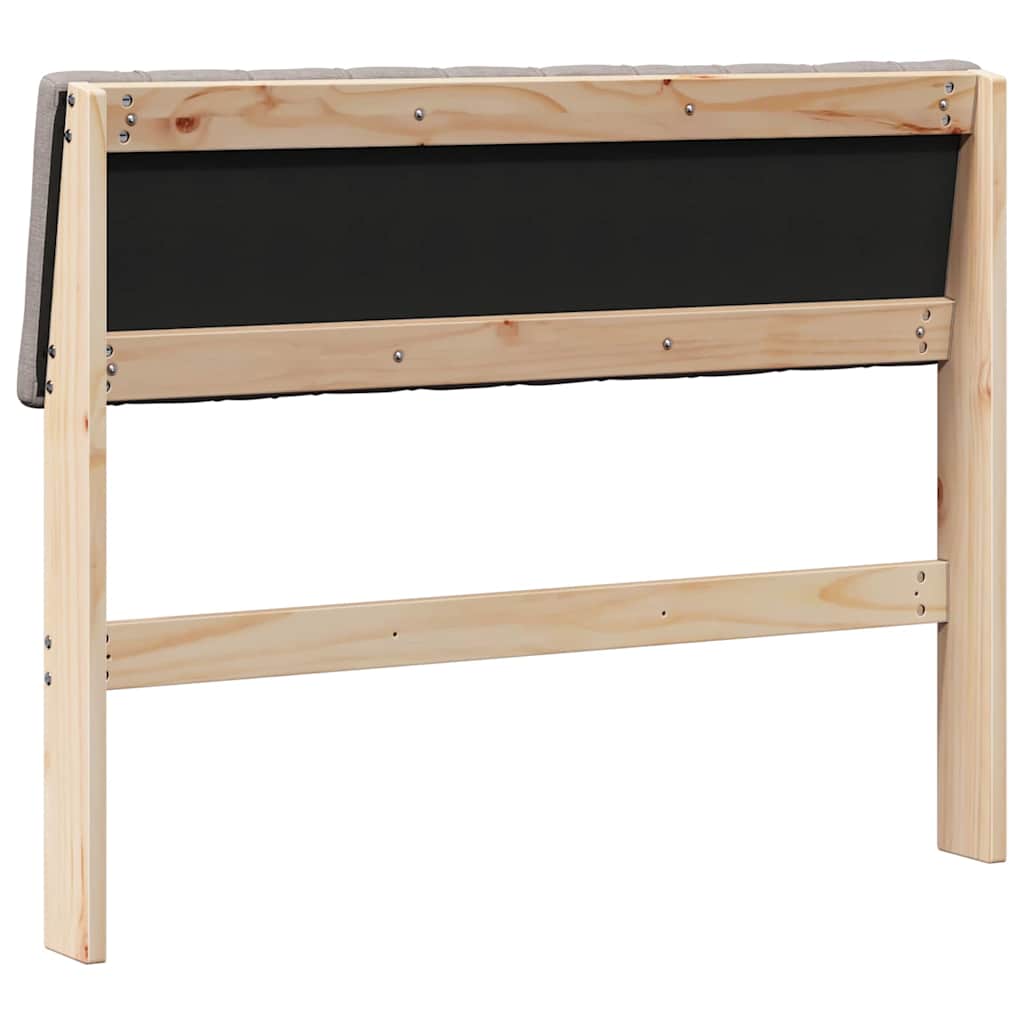 Ταπετσαρισμένο κεφαλάρι Taupe 100 cm Στερεά ξυλεία πεύκου