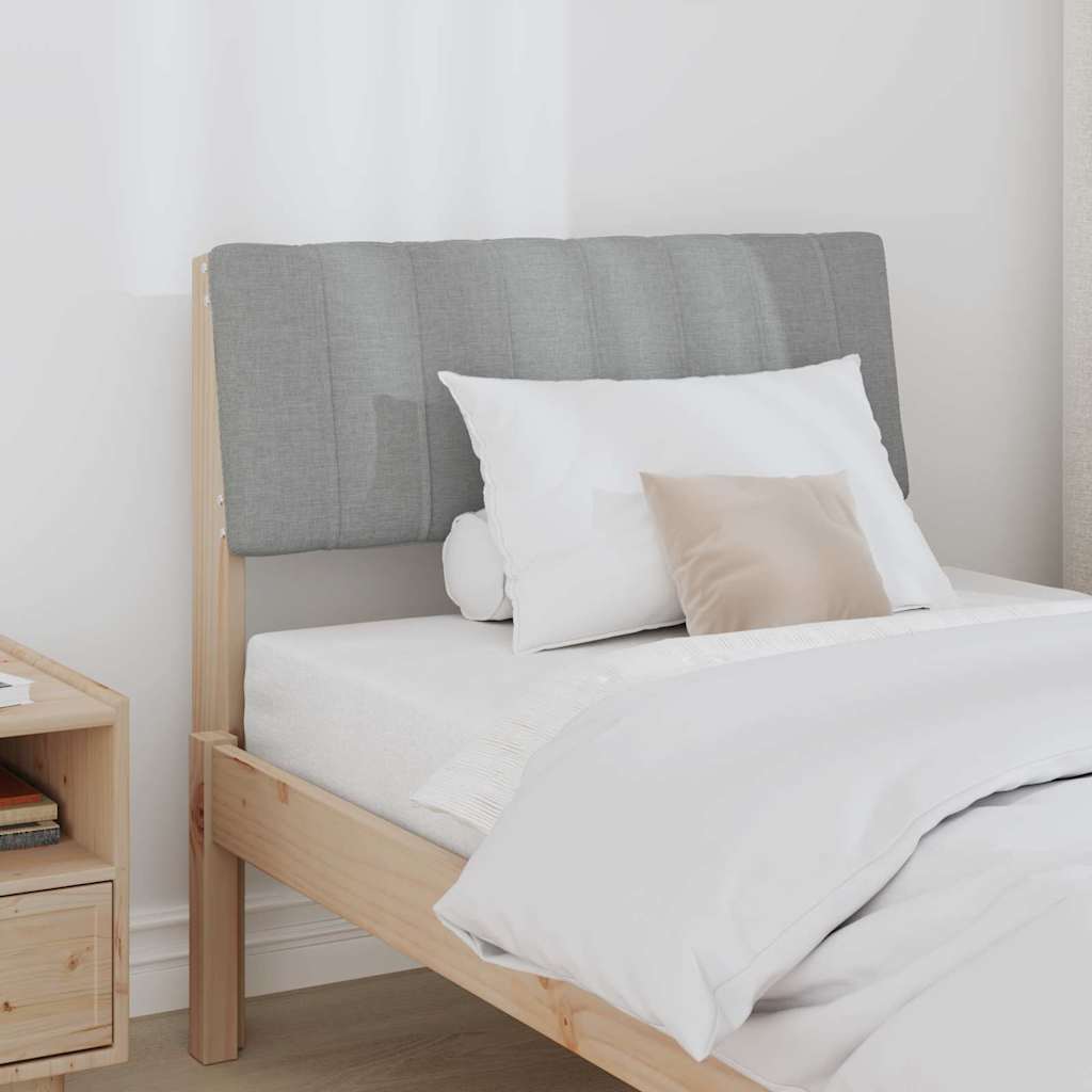 Ταπετσαρισμένο κεφαλάρι Ανοιχτό γκρι 80 cm Στερεά ξυλεία πεύκου