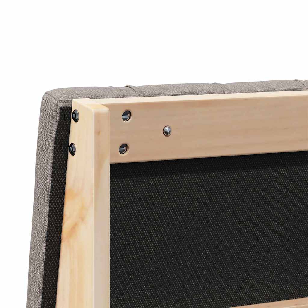 Ταπετσαρισμένο κεφαλάρι Taupe 80 cm Στερεά ξυλεία πεύκου