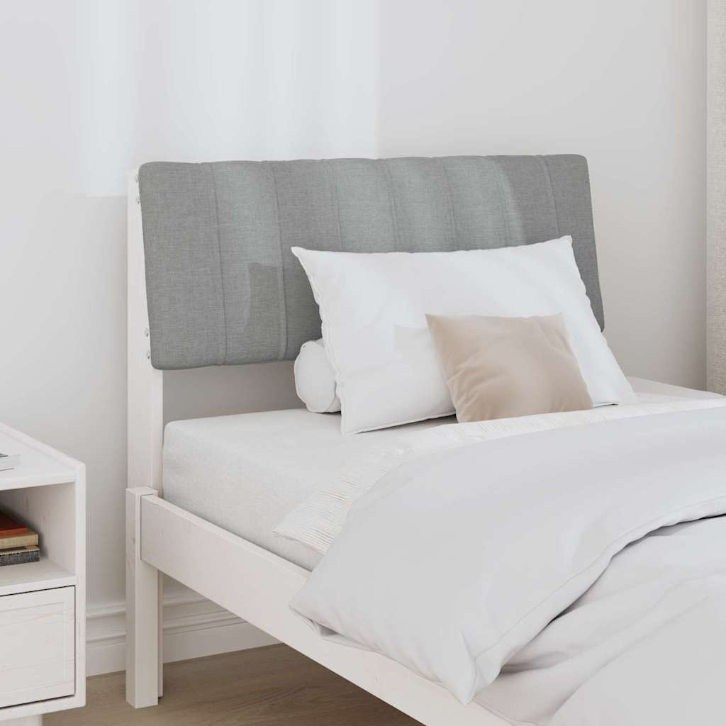 Ταπετσαρισμένο κεφαλάρι Ανοιχτό γκρι 80 cm Στερεά ξυλεία πεύκου