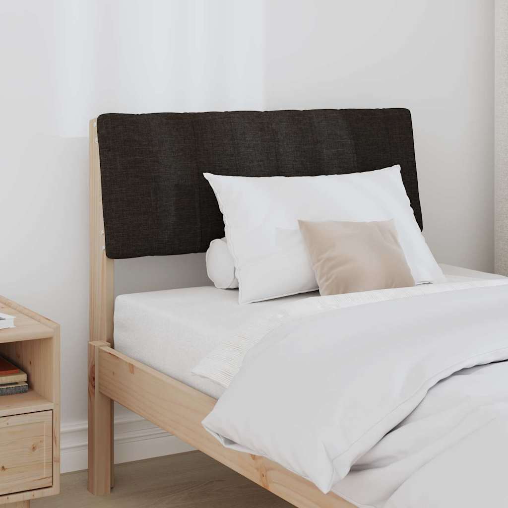 Ταπετσαρισμένο κεφαλάρι Μαύρο 75 cm Στερεά ξυλεία πεύκου