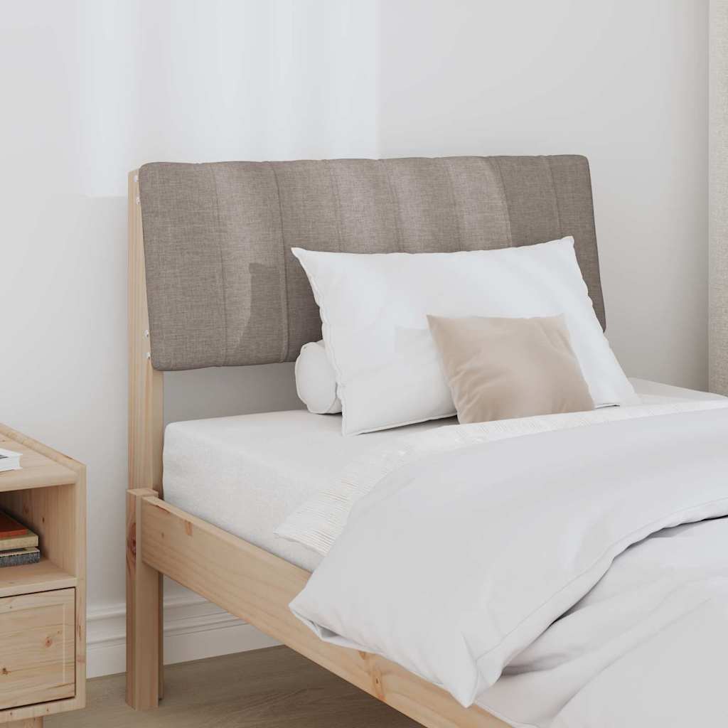 Ταπετσαρισμένο κεφαλάρι Taupe 75 cm Στερεά ξυλεία πεύκου