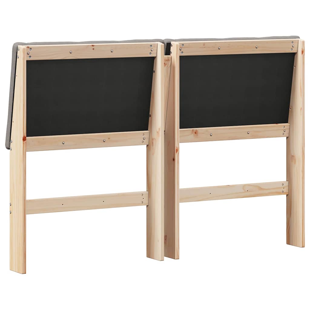 Ταπετσαρισμένο κεφαλάρι Taupe 150 cm Στερεά ξυλεία πεύκου