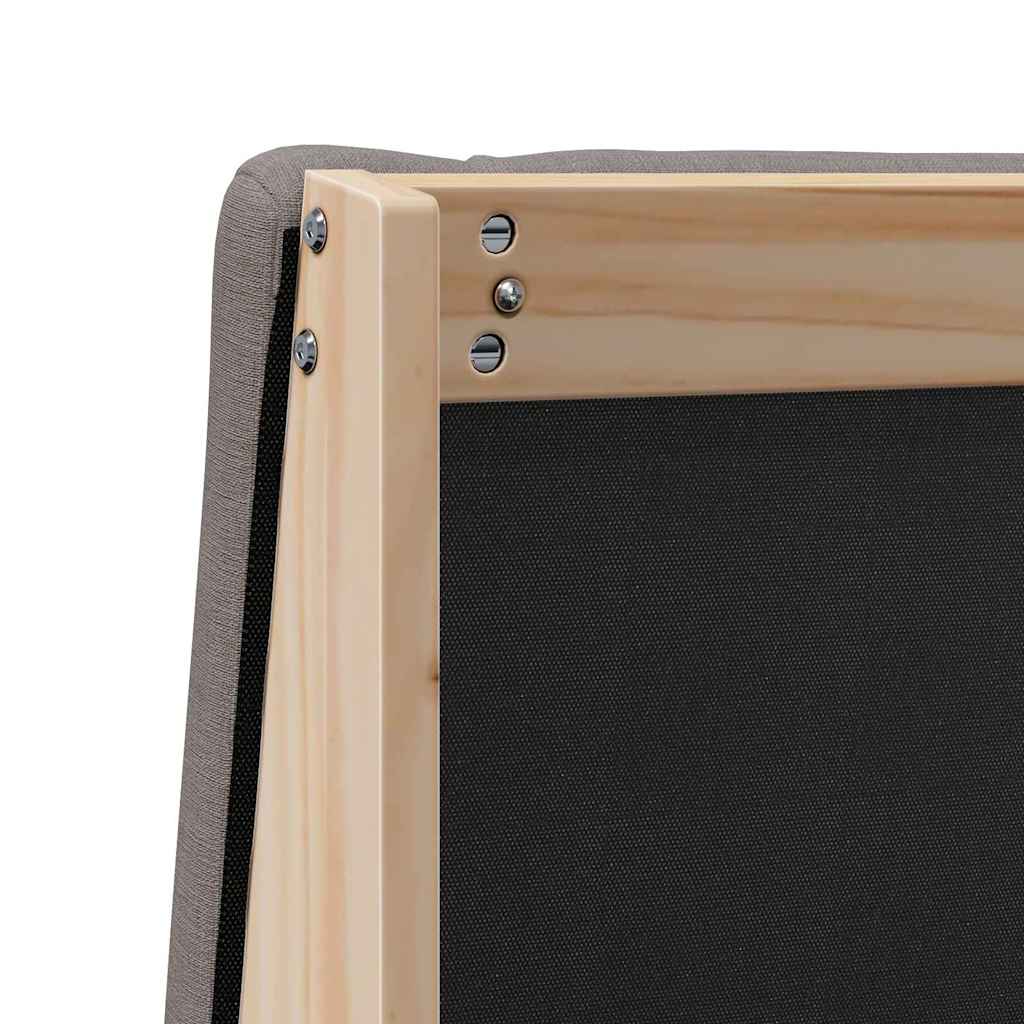 Ταπετσαρισμένο κεφαλάρι Taupe 140 cm Στερεά ξυλεία πεύκου