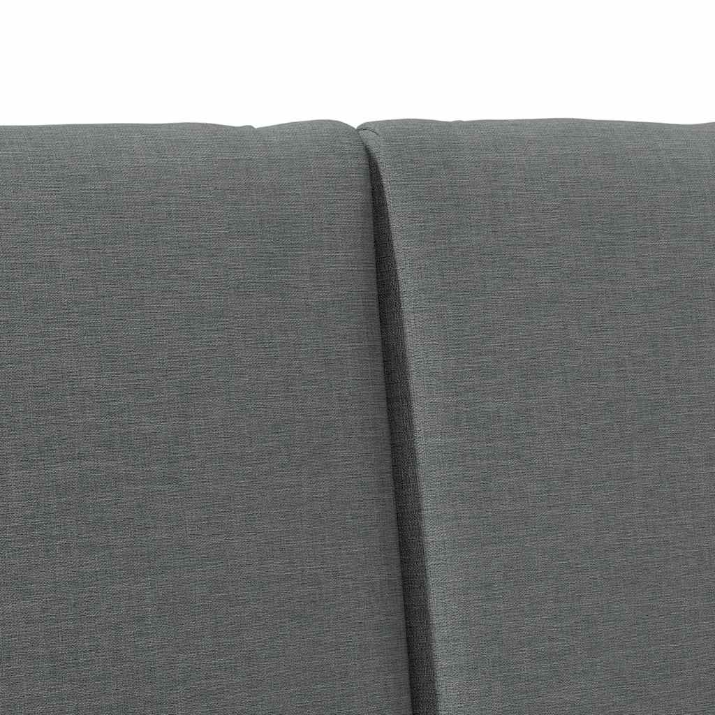 Ταπετσαρισμένο κεφαλάρι Σκούρο Γκρι 135 cm Στερεά ξυλεία πεύκου