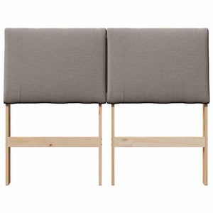 Ταπετσαρισμένο κεφαλάρι Taupe 135 cm Στερεά ξυλεία πεύκου
