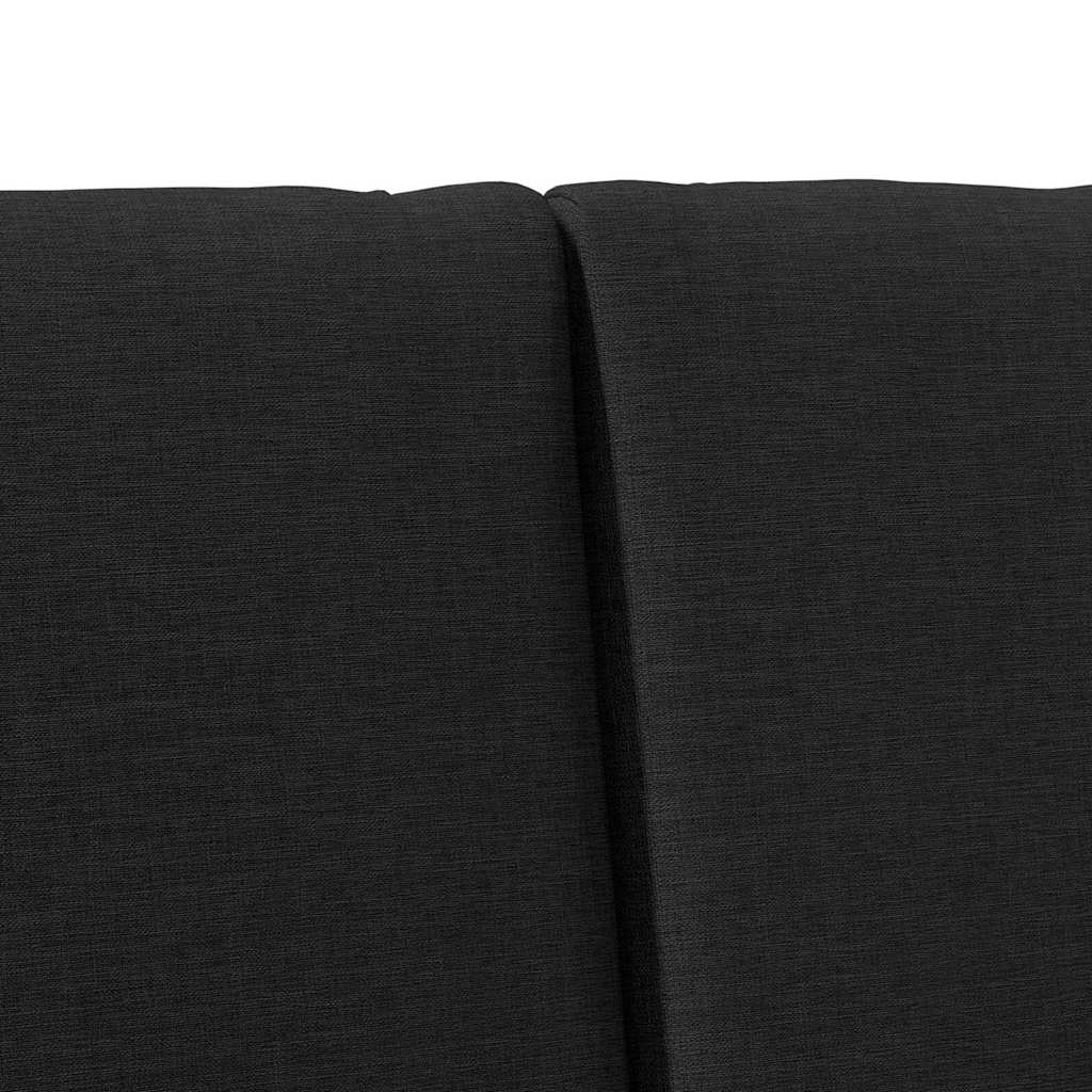 Ταπετσαρισμένο κεφαλάρι Μαύρο 120 cm Στερεά ξυλεία πεύκου