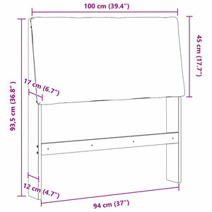 Ταπετσαρισμένο κεφαλάρι Ανοιχτό γκρι 100 cm