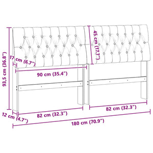 Ταπετσαρισμένο κεφαλάρι Ανοιχτό γκρι 180 cm