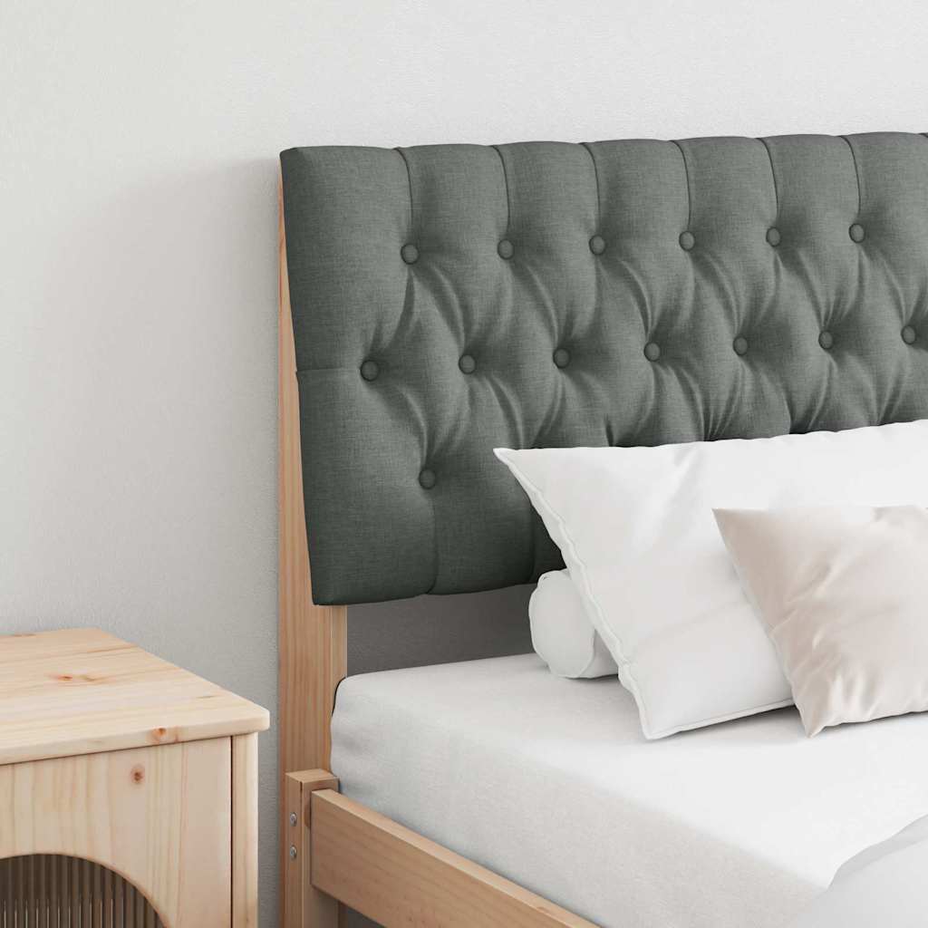 Ταπετσαρισμένο κεφαλάρι Σκούρο Γκρι 180 cm Στερεά ξυλεία πεύκου