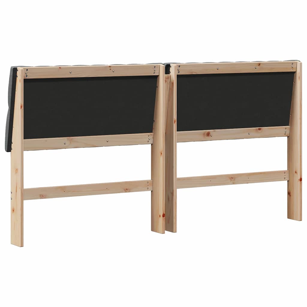 Ταπετσαρισμένο κεφαλάρι Σκούρο Γκρι 180 cm Στερεά ξυλεία πεύκου