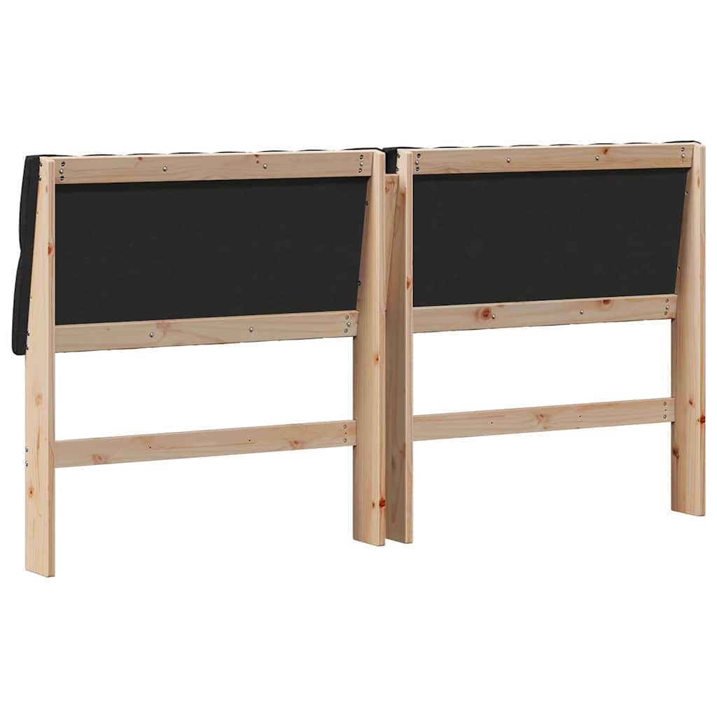 Ταπετσαρισμένο κεφαλάρι Μαύρο 180 cm Στερεά ξυλεία πεύκου