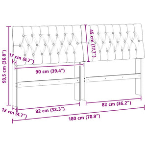 Ταπετσαρισμένο κεφαλάρι Ανοιχτό γκρι 180 cm