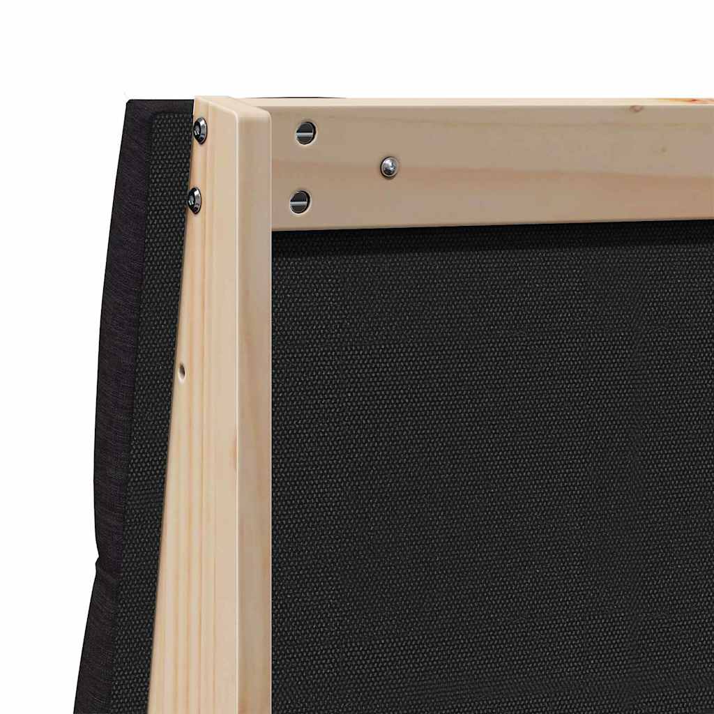 Ταπετσαρισμένο κεφαλάρι Μαύρο 160 cm Στερεά ξυλεία πεύκου