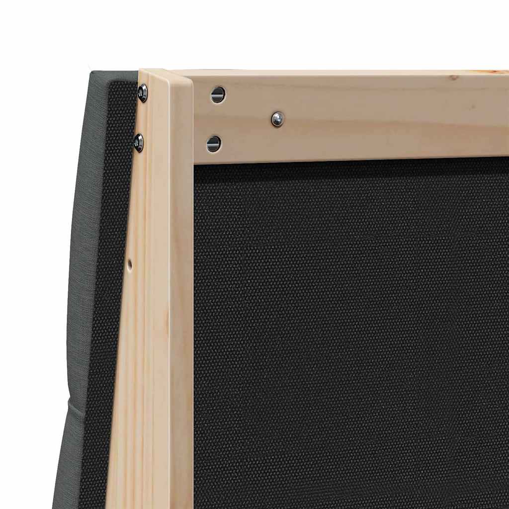 Ταπετσαρισμένο κεφαλάρι Σκούρο Γκρι 150 cm Στερεά ξυλεία πεύκου