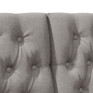 Ταπετσαρισμένο κεφαλάρι Taupe 140 cm Στερεά ξυλεία πεύκου