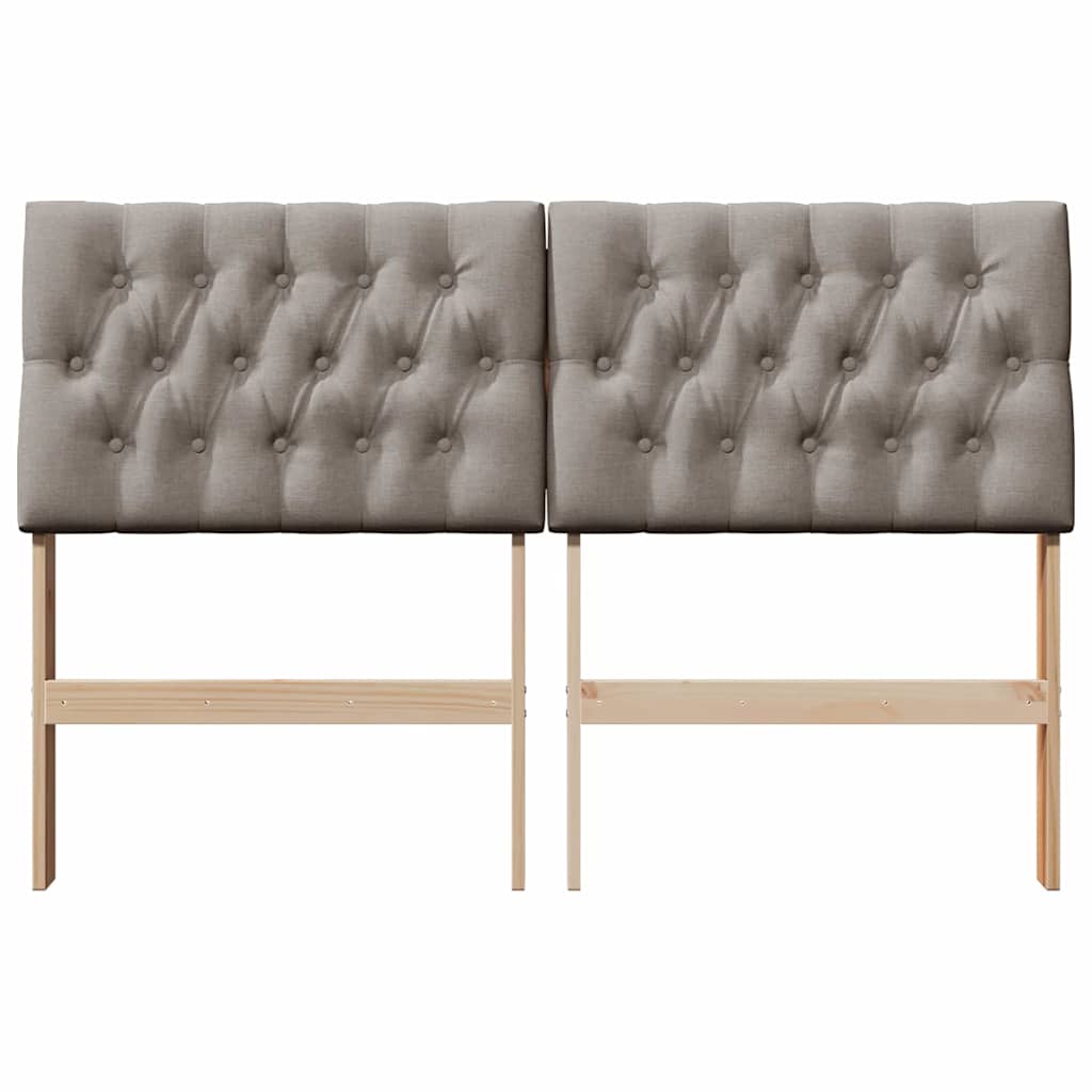 Ταπετσαρισμένο κεφαλάρι Taupe 140 cm Στερεά ξυλεία πεύκου