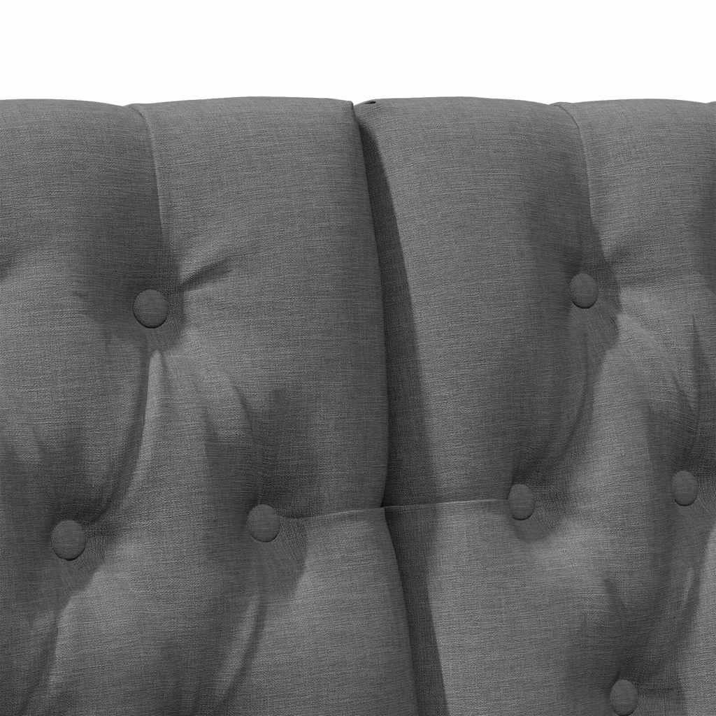 Ταπετσαρισμένο κεφαλάρι Σκούρο Γκρι 135 cm Στερεά ξυλεία πεύκου