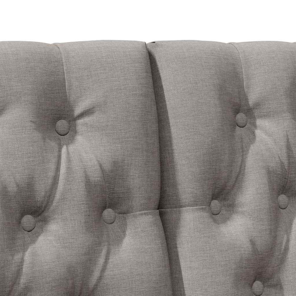 Ταπετσαρισμένο κεφαλάρι Taupe 135 cm Στερεά ξυλεία πεύκου