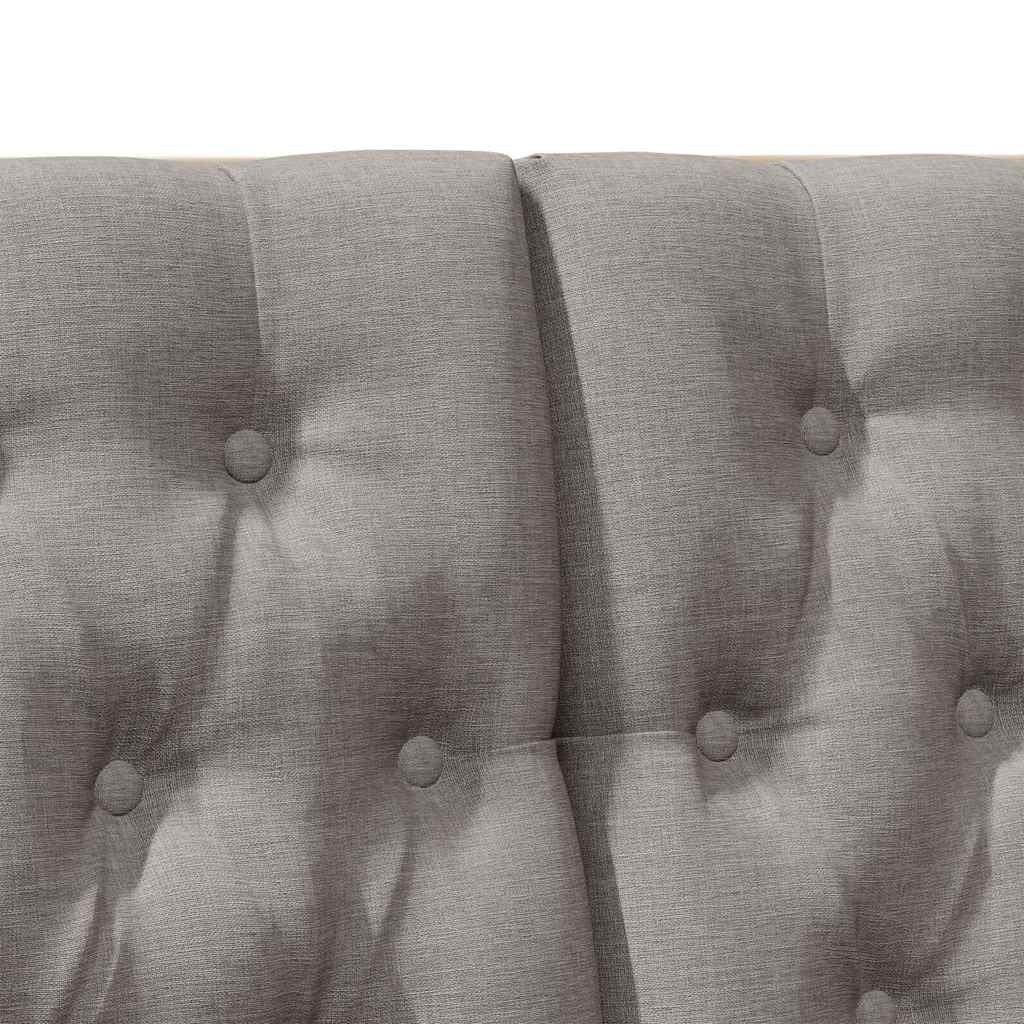 Ταπετσαρισμένο κεφαλάρι Taupe 120 cm Στερεά ξυλεία πεύκου