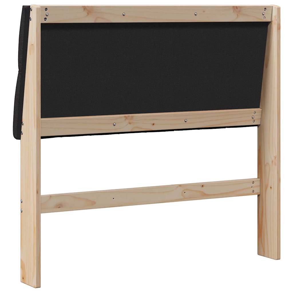 Ταπετσαρισμένο κεφαλάρι Μαύρο 100 cm Στερεά ξυλεία πεύκου