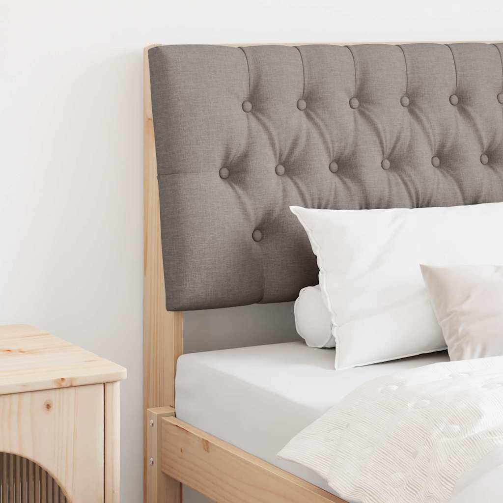 Ταπετσαρισμένο κεφαλάρι Taupe 100 cm Στερεά ξυλεία πεύκου