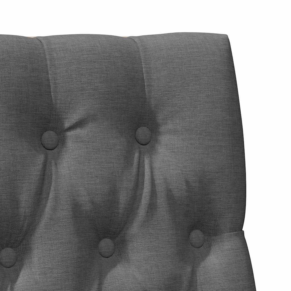 Ταπετσαρισμένο κεφαλάρι Σκούρο Γκρι 90 cm Στερεά ξυλεία πεύκου