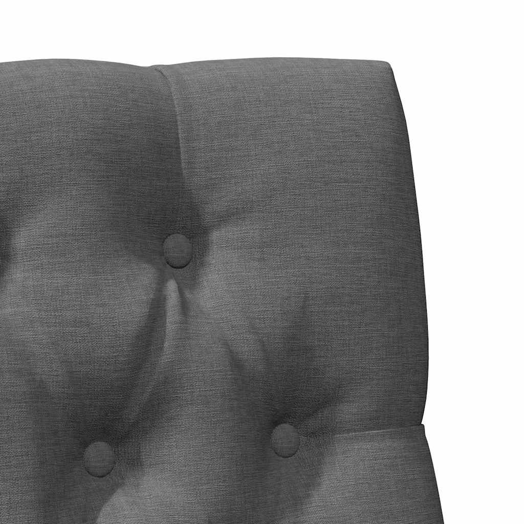 Ταπετσαρισμένο κεφαλάρι Σκούρο Γκρι 80 cm Στερεά ξυλεία πεύκου