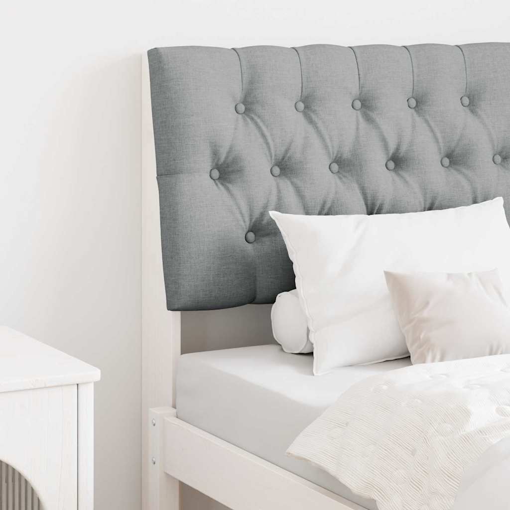 Ταπετσαρισμένο κεφαλάρι Ανοιχτό γκρι 75 cm Στερεά ξυλεία πεύκου