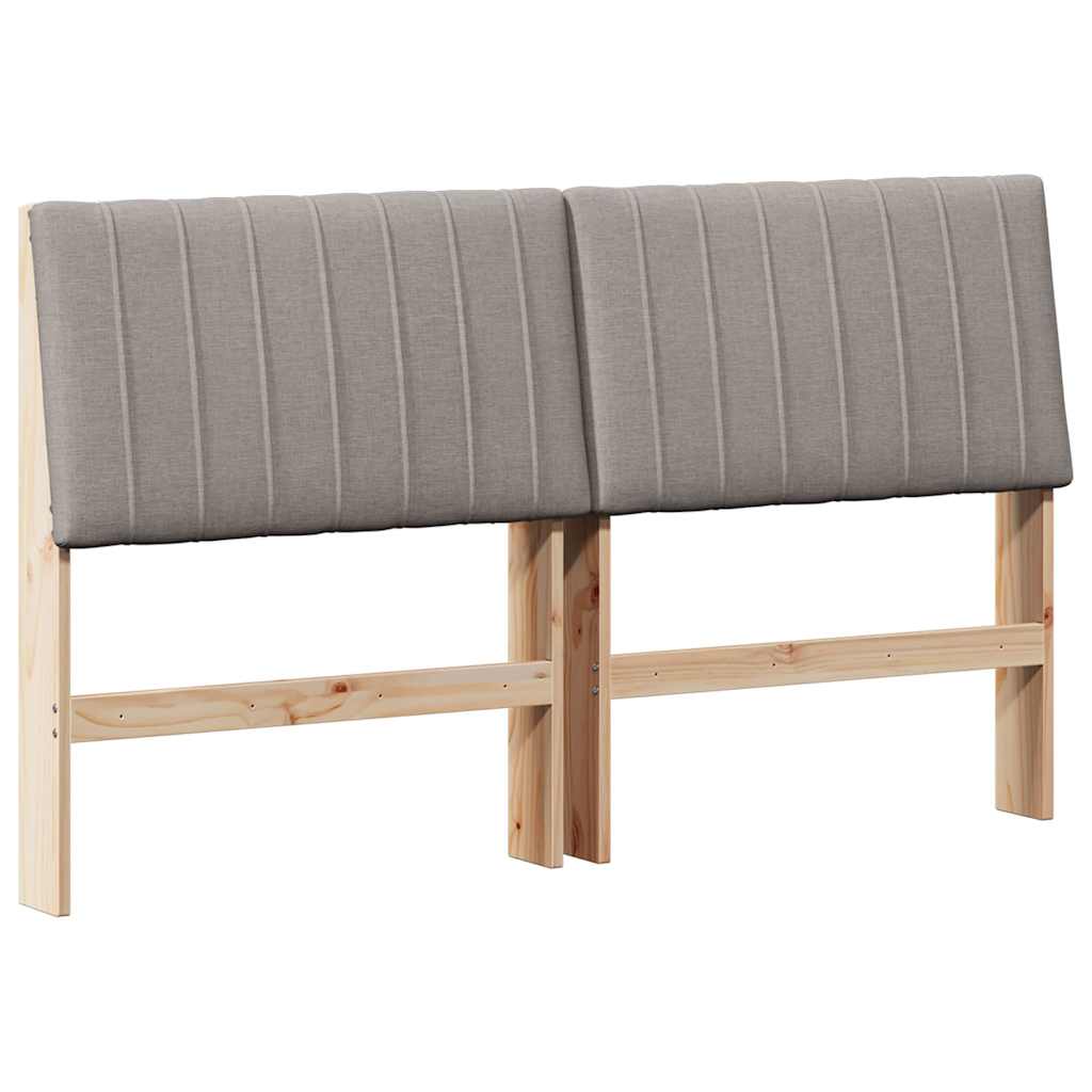 Ταπετσαρισμένο κεφαλάρι Taupe 160 cm Στερεά ξυλεία πεύκου
