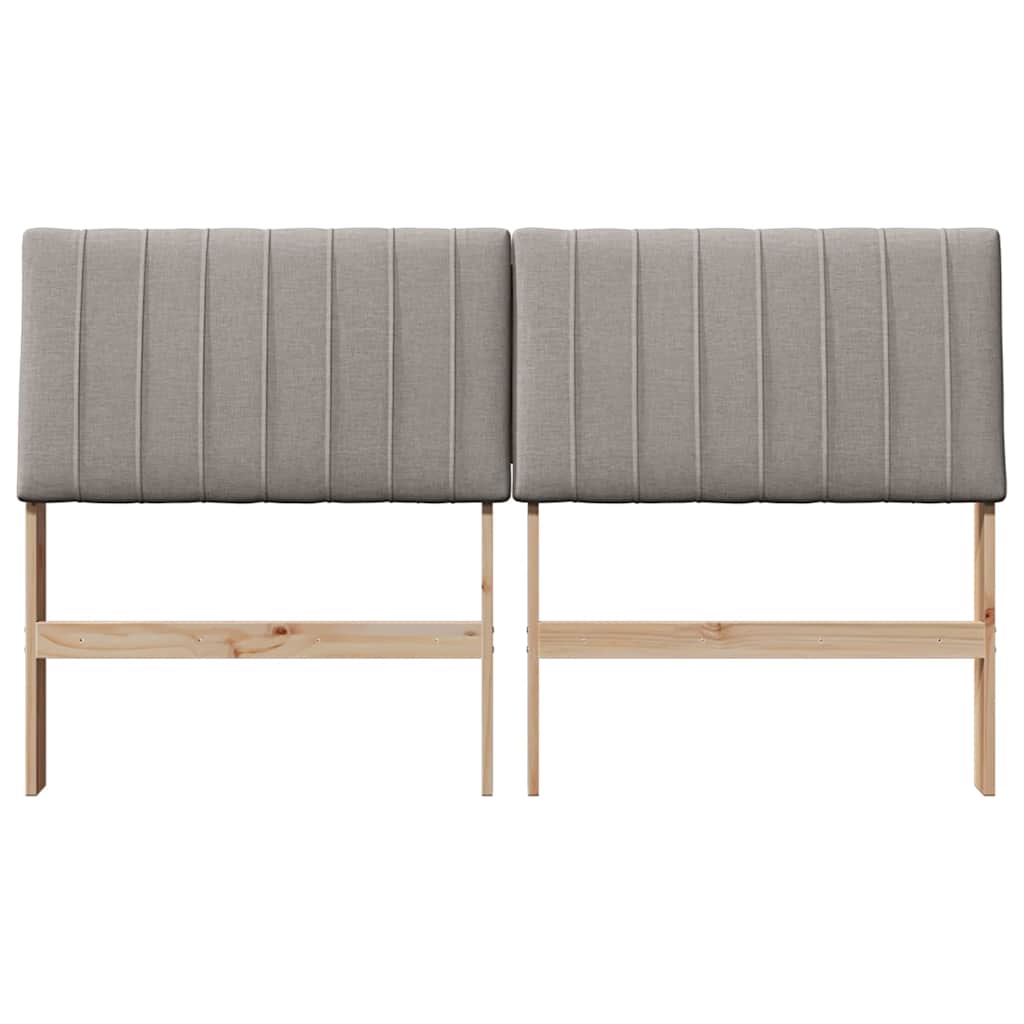 Ταπετσαρισμένο κεφαλάρι Taupe 160 cm Στερεά ξυλεία πεύκου