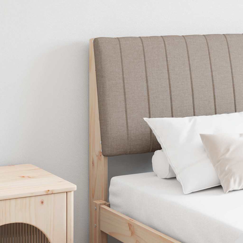 Ταπετσαρισμένο κεφαλάρι Taupe 150 cm Στερεά ξυλεία πεύκου