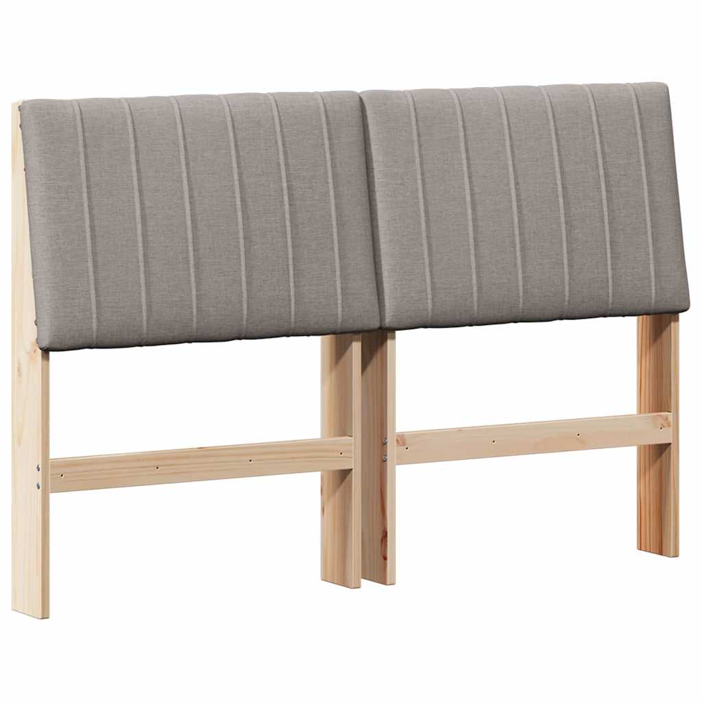 Ταπετσαρισμένο κεφαλάρι Taupe 140 cm Στερεά ξυλεία πεύκου