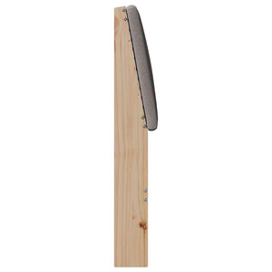 Ταπετσαρισμένο κεφαλάρι Taupe 135 cm Στερεά ξυλεία πεύκου
